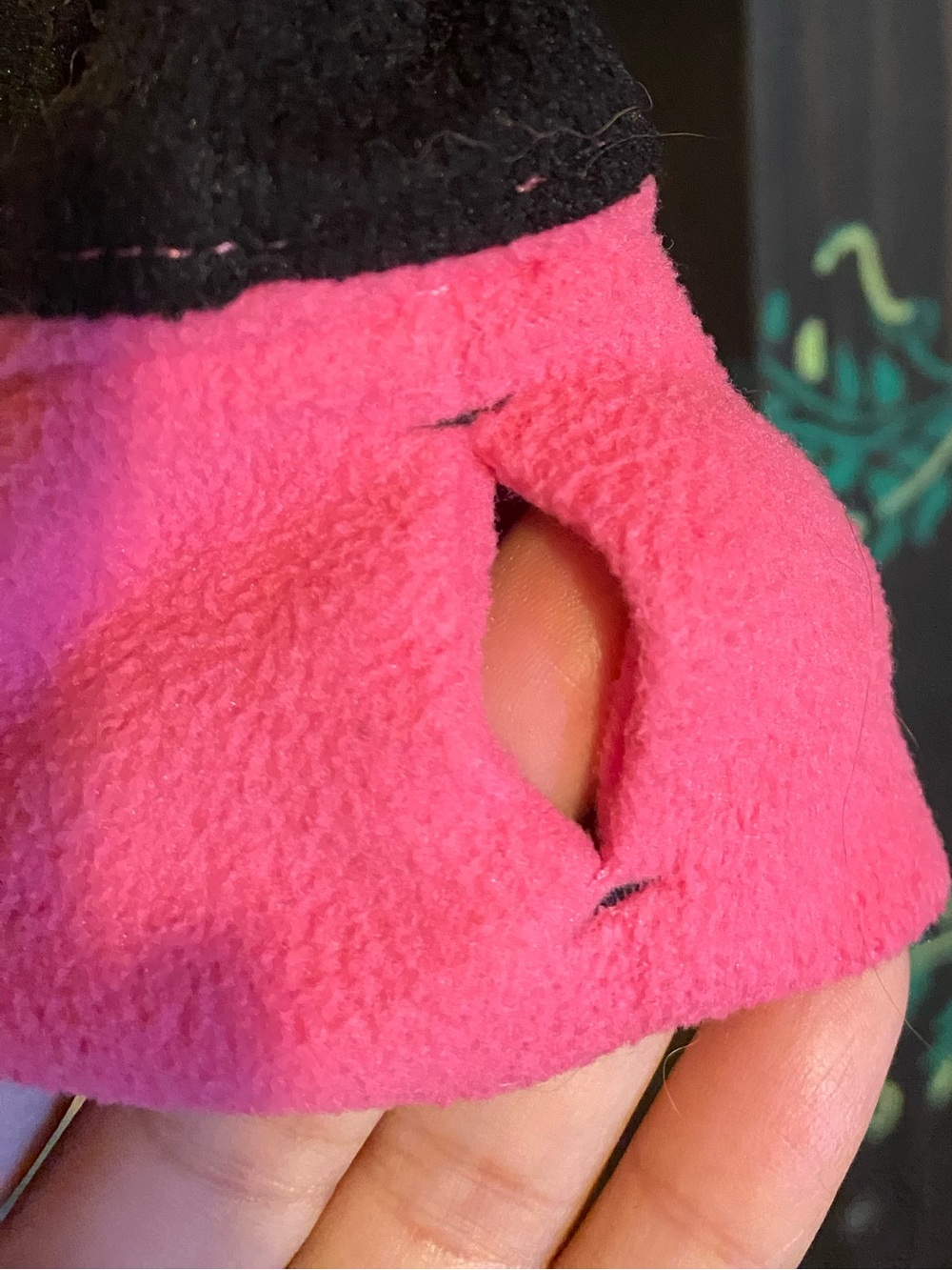 Pink and Black Fleece Sweater - Picture 4 of 4